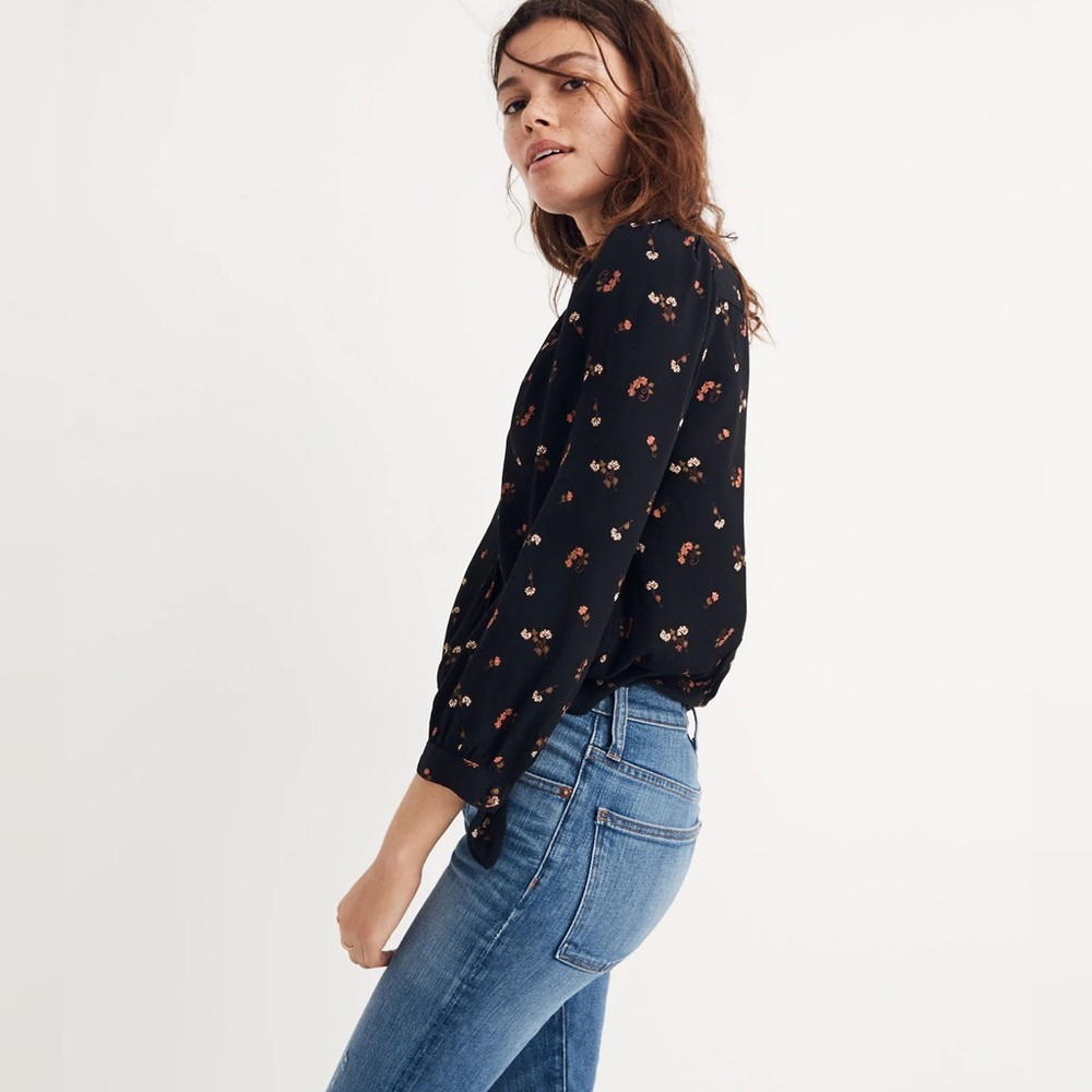 Madewell Wrap Top In Flower Toss Xs - image 6